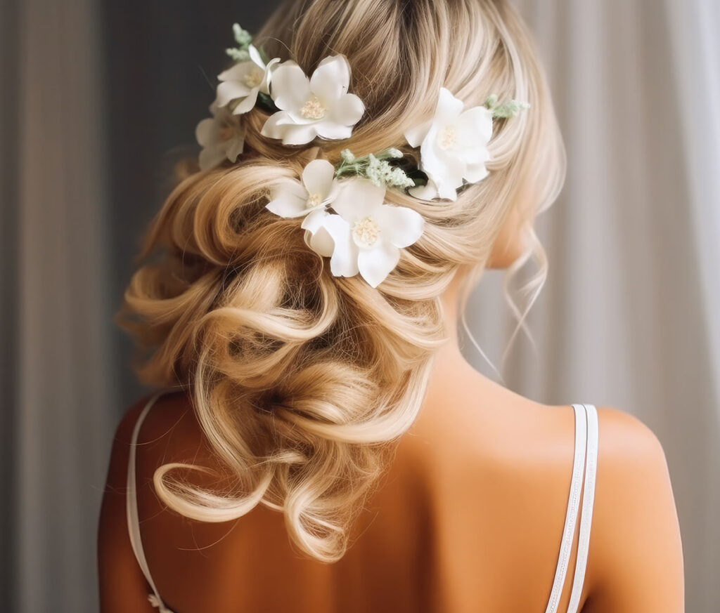 Bridal hair styling at Koukla Hair Studio, Niddrie