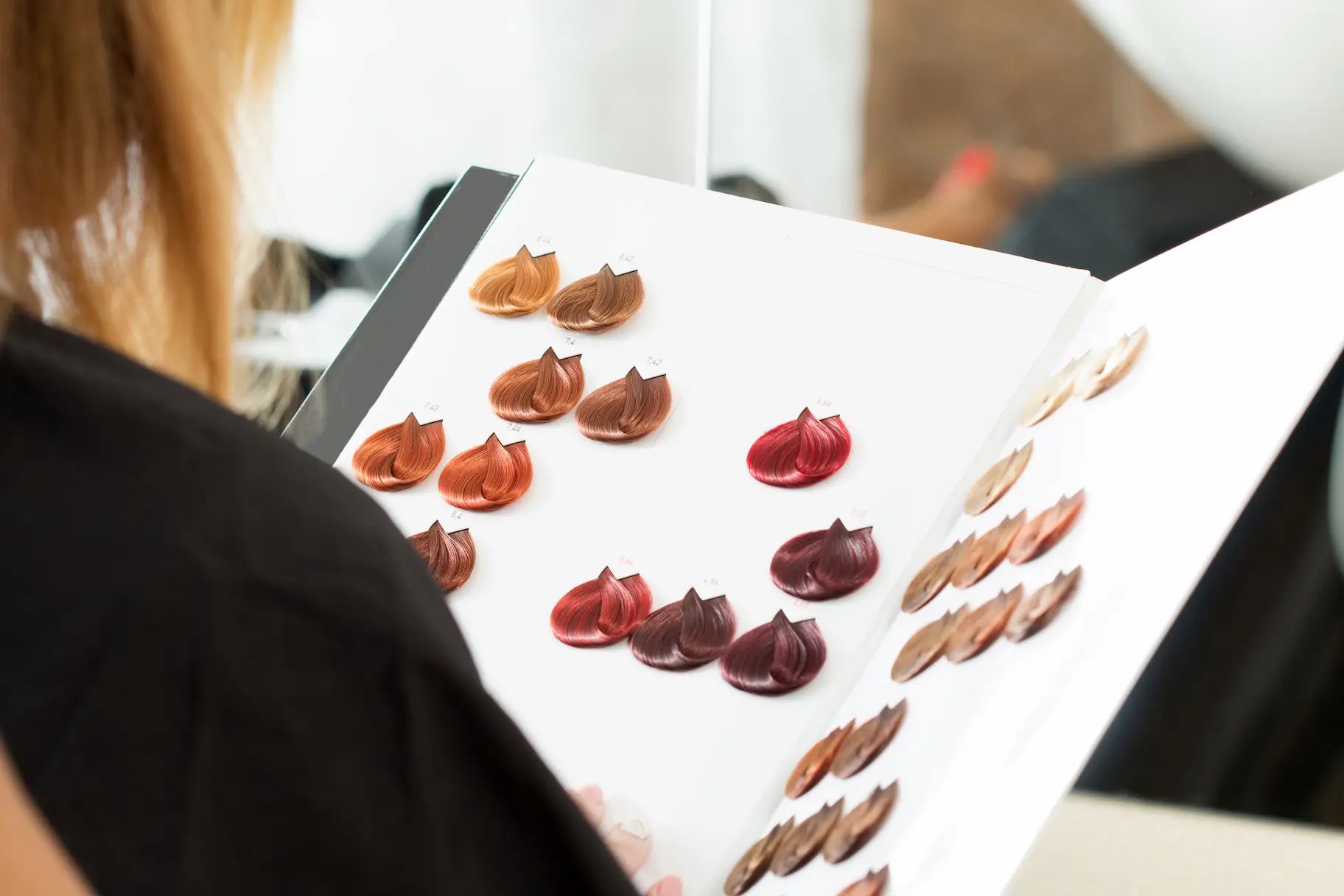 Professional hair colour consultation.